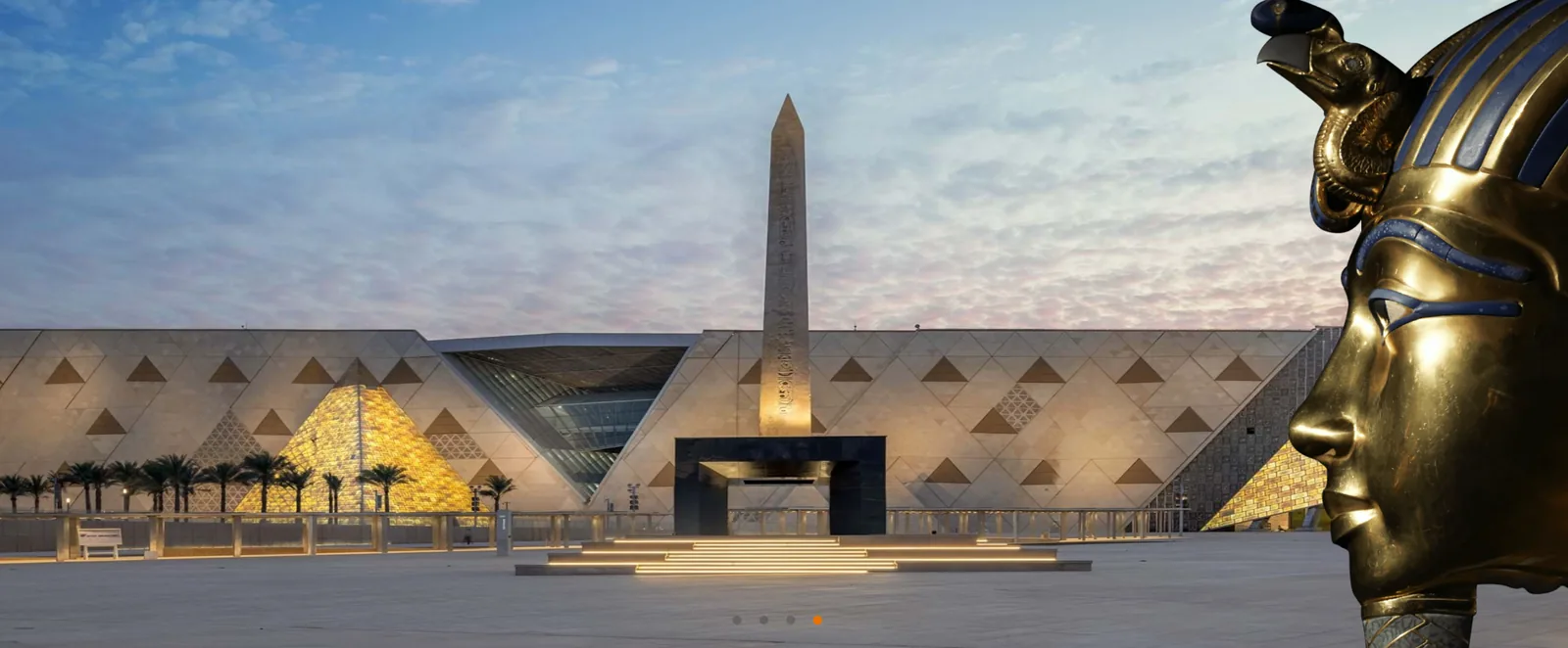 Grand Egyptian Museum hero interface preview
