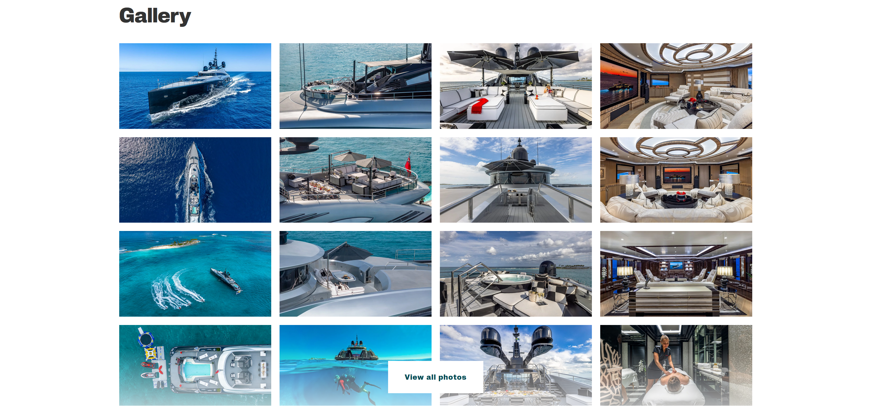 Premium yacht gallery grid preview