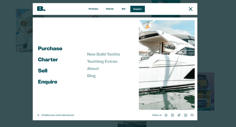 Premium yacht menu preview