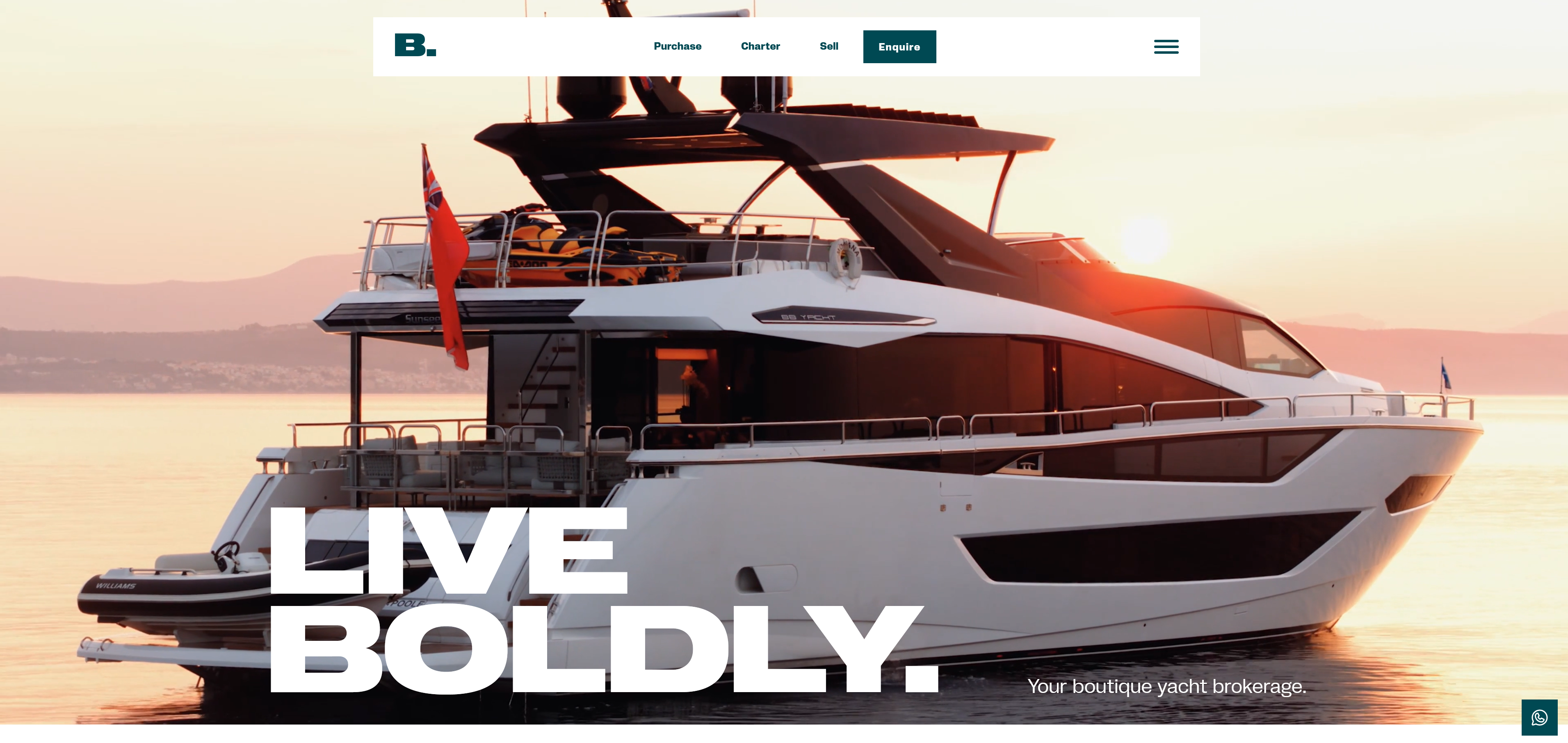 Premium yacht brokerage website preview