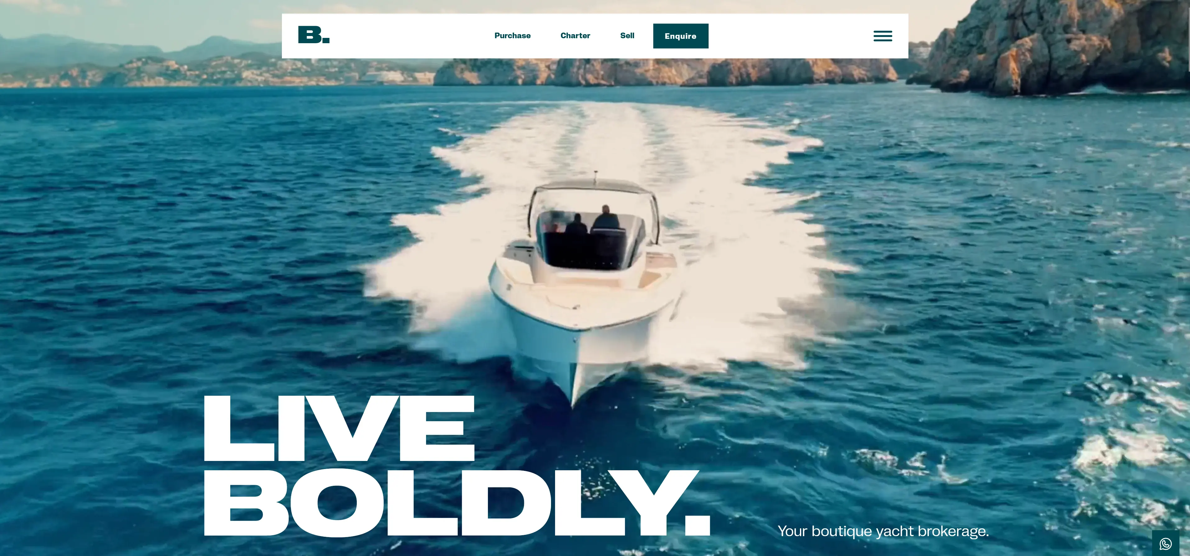 Premium yacht brokerage homepage preview