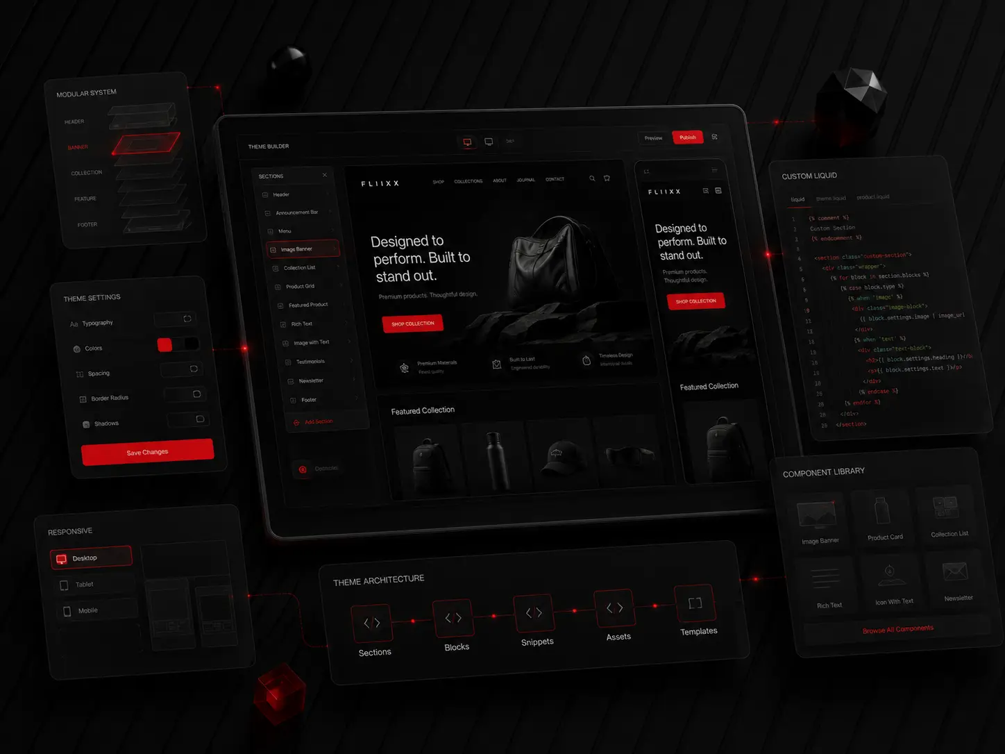 Custom theme preview